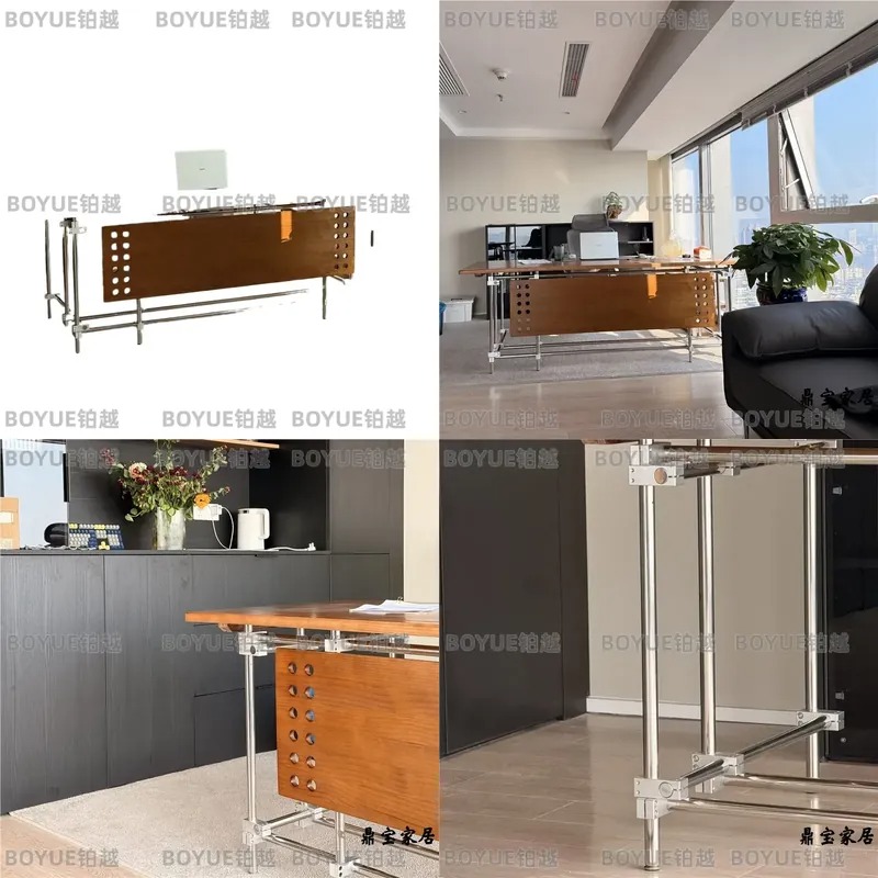 Desk Setup L Shaped - Biurko z litego drewna Bauhaus w