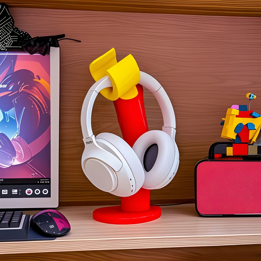 Desk Setup Headphone Stand - Kreatywny stojak na słuchawki i półka