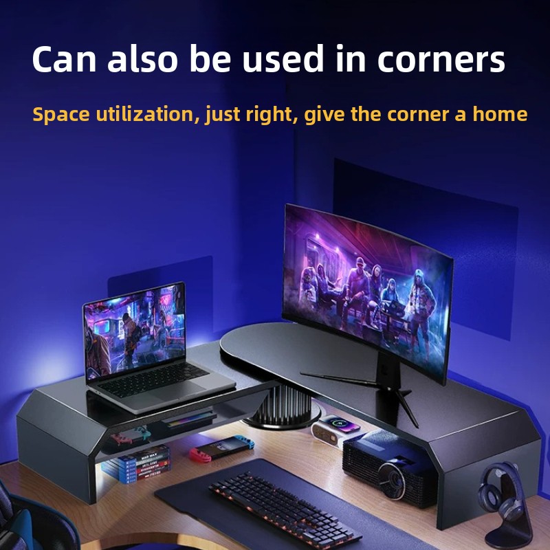 Desk Setup Living Room - Podstawka pod dwa monitory do gier,