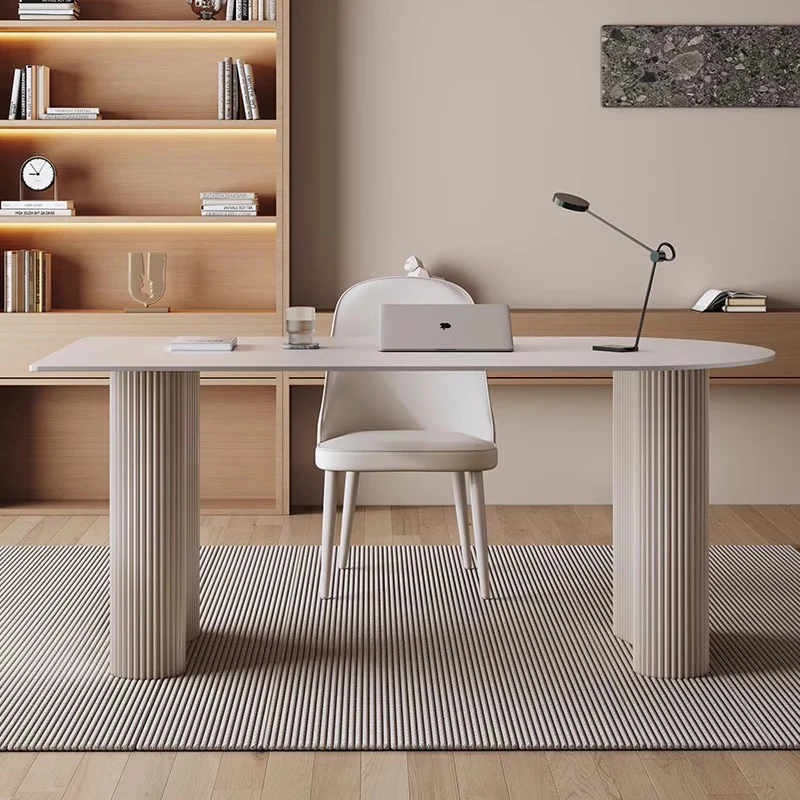 Desk Setup L Shaped - Biurko do sypialni, stolik na laptopa,