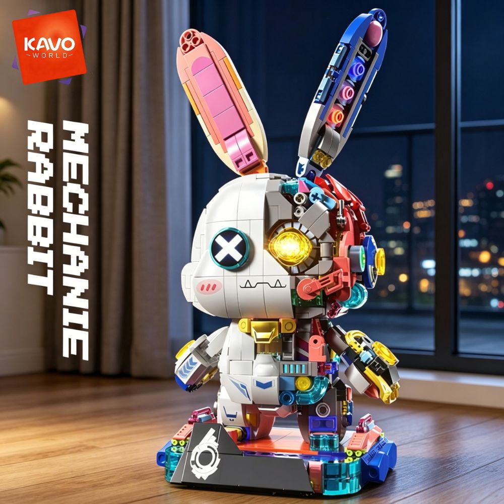 Desk Setup Diy - KAVOWORLD 1377 elementów Zestaw Klocków Robot