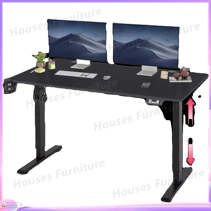 Desk Setup L Shaped - Duże biurko gamingowe z oświetleniem RGB