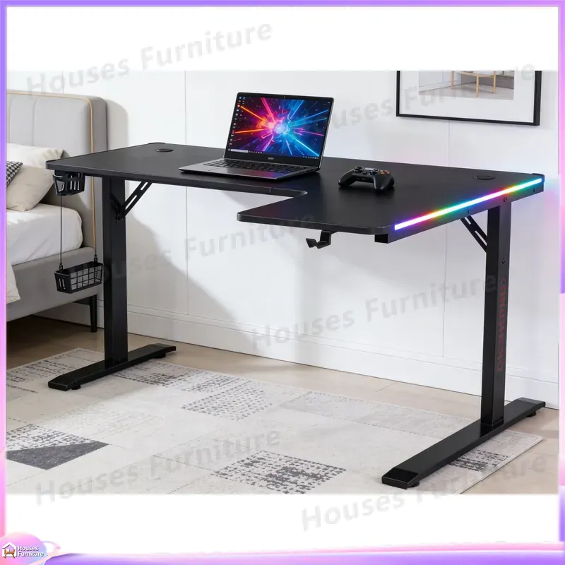 Desk Setup L Shaped - Duże biurko gamingowe 160 cm z
