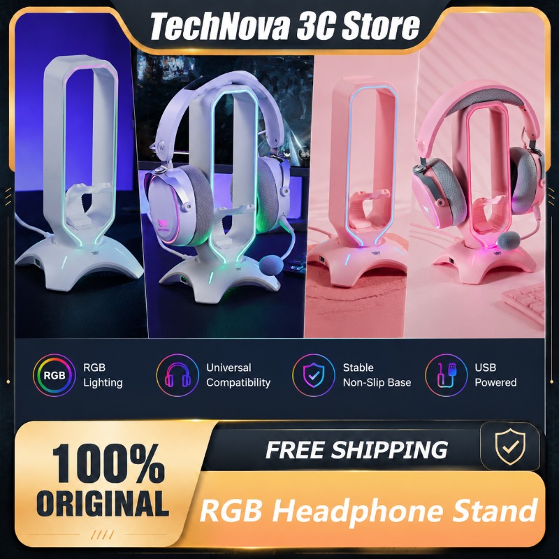 Desk Setup Headphone Stand - Stojak na słuchawki gamingowe Waizowl RGB