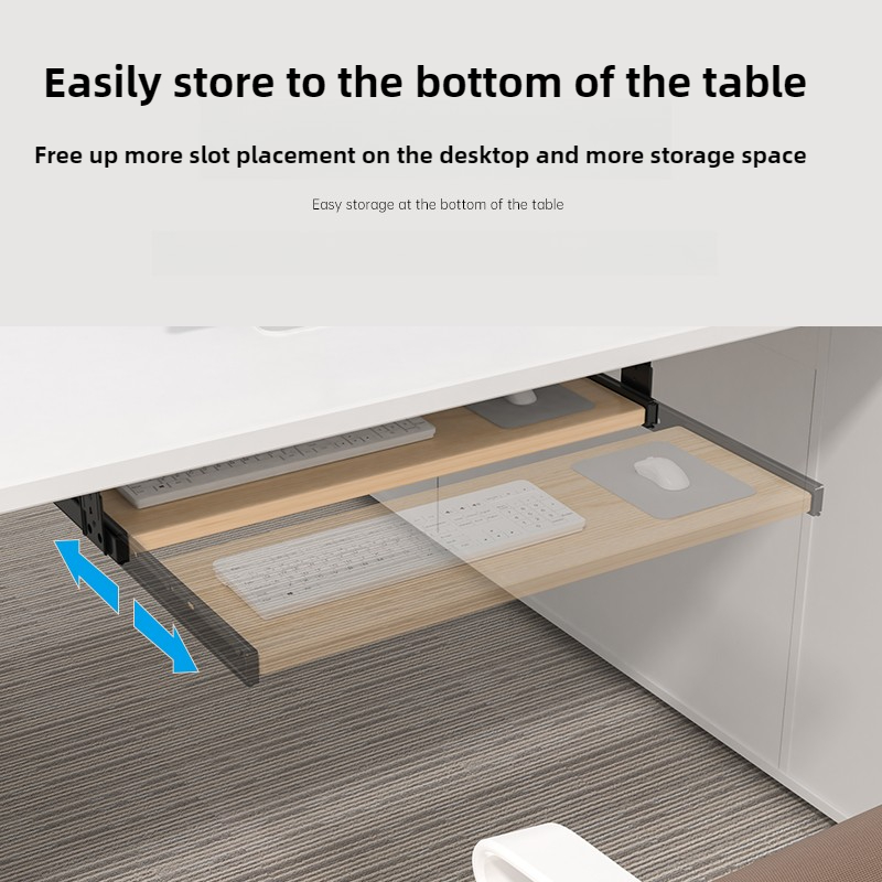 Drewniana półka na klawiaturę  – Desk Setup Living Room recenzja i cena