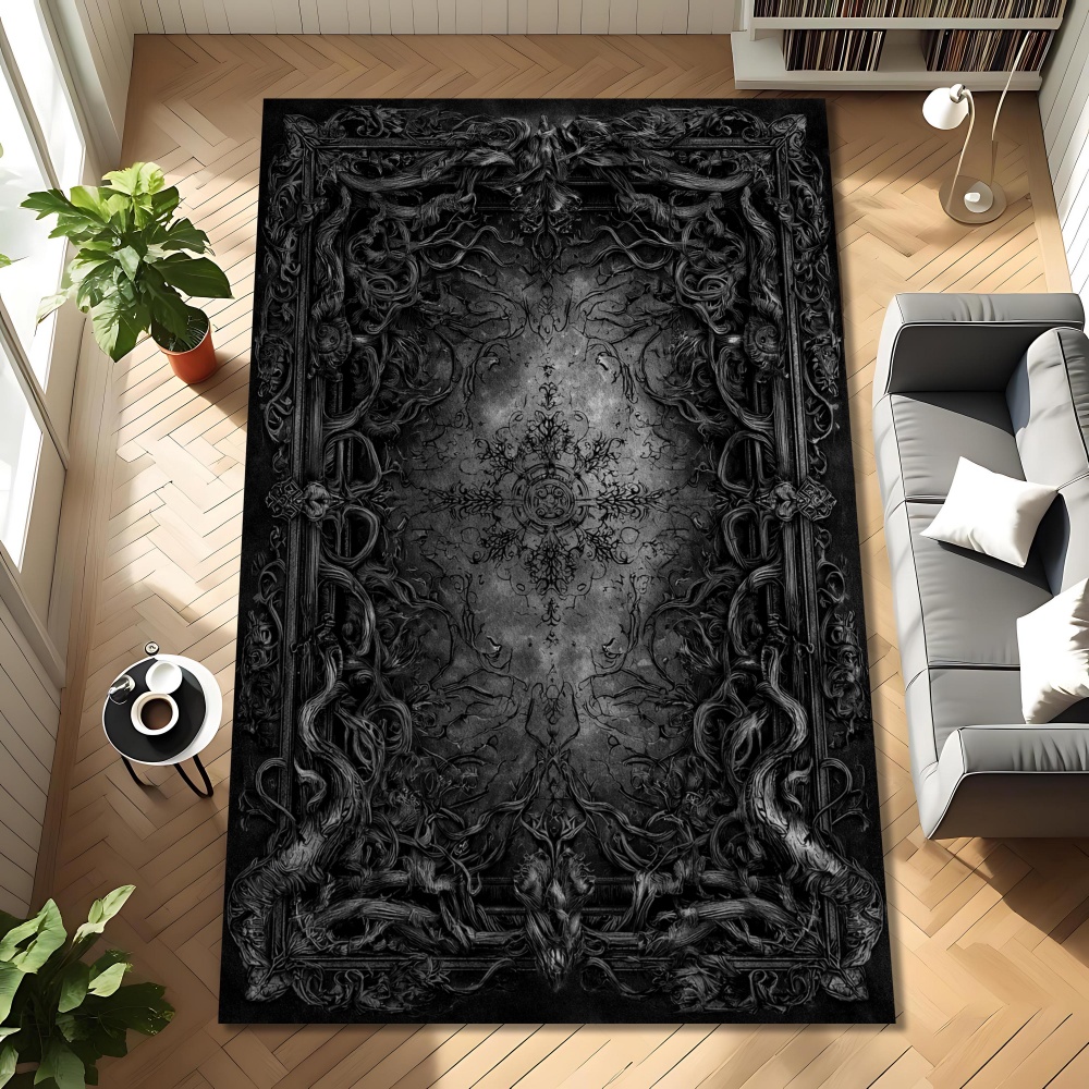 Ciemna Gotycka Skręcona Ozdobn – Desk Setup Living Room recenzja i cena