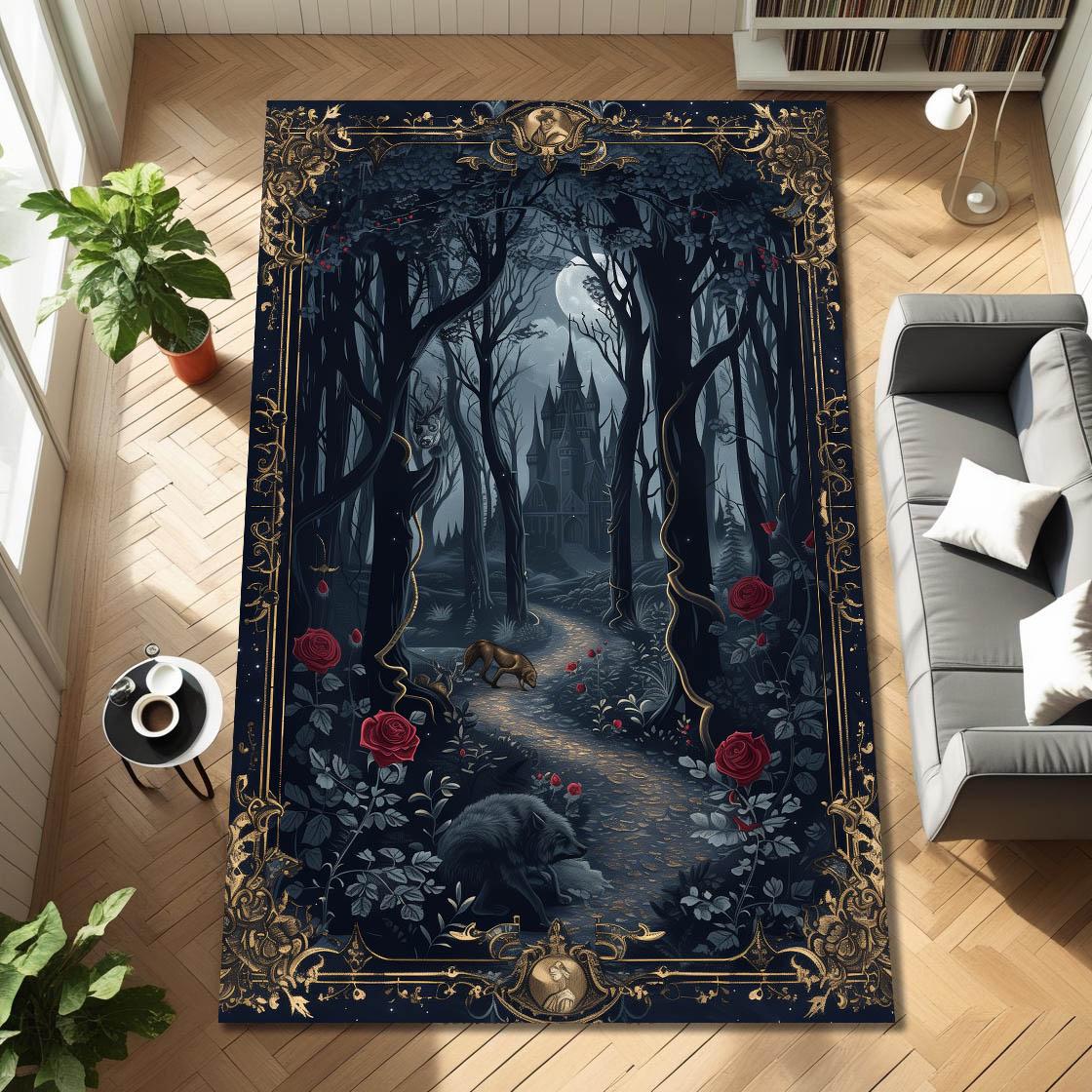 Ciemna Gotycka Skręcona Ozdobn – Desk Setup Living Room recenzja i cena