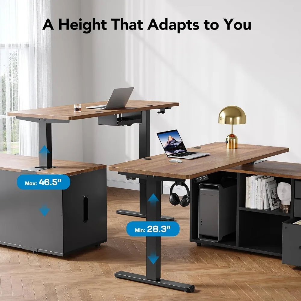 HUANUO 55-calowe biurko narożn – Desk Setup L Shaped recenzja i cena