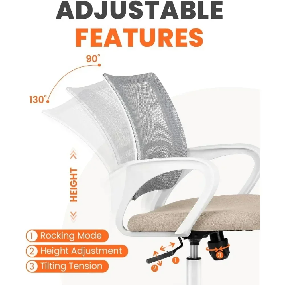 Krzesło biurowe NEO CHAIR, erg – Desk Setup Beige recenzja i cena