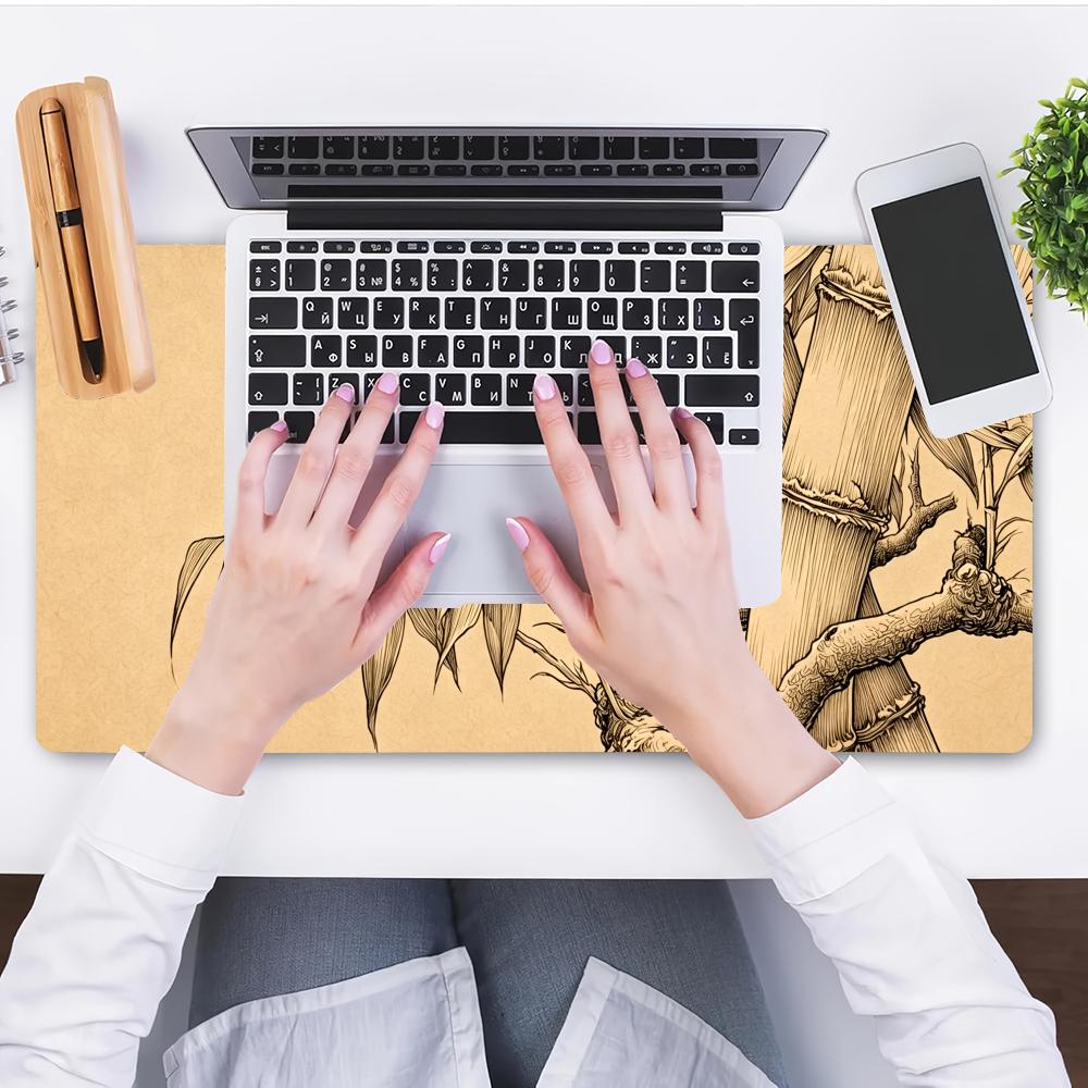 Podkładka pod mysz HYBXAXC Bam – Desk Setup Beige recenzja i cena