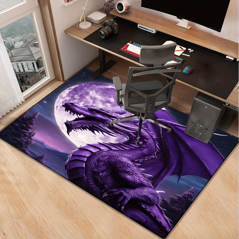 Majestatyczny fioletowy dywan  – Desk Setup Living Room recenzja i cena