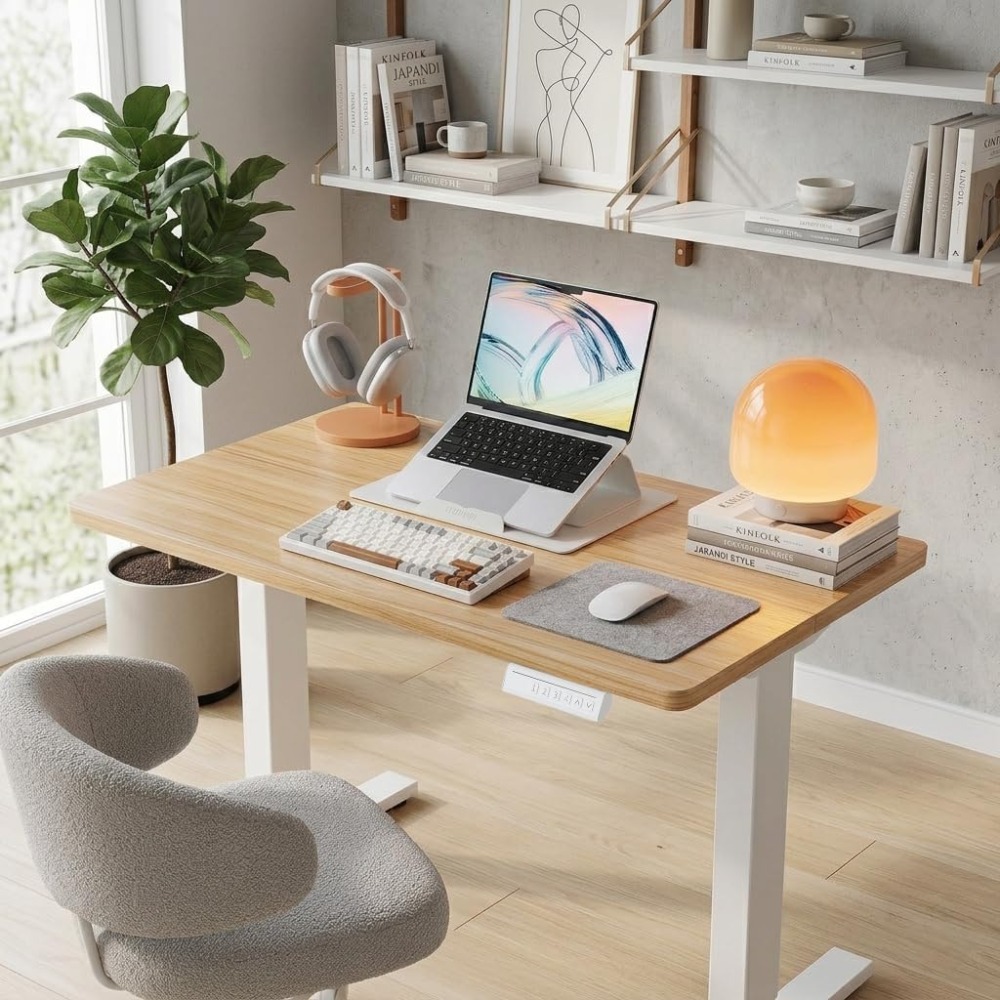 Małe elektryczne biurko stojąc – Desk Setup L Shaped recenzja i cena