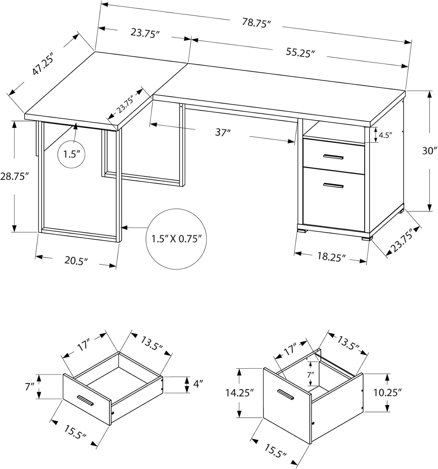 Biurko Komputerowe I 7257, Do  – Desk Setup L Shaped recenzja i cena