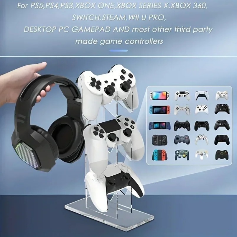 Stojak na gry 3-poziomowy, uch – Desk Setup Headphone Stand recenzja i cena